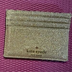 kate spade Gold Glitter Card Holder